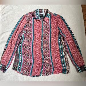 Print button down shirt ps